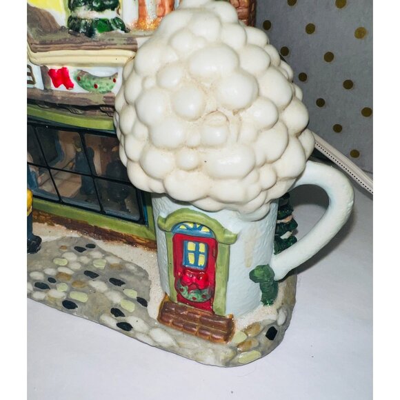 Holiday Time Village Collectibles Ceramic Light-Up Christmas Pub - Picture 5 of 12